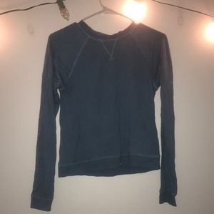 PacSun Longsleeve Navy Blue/Gray Crewneck